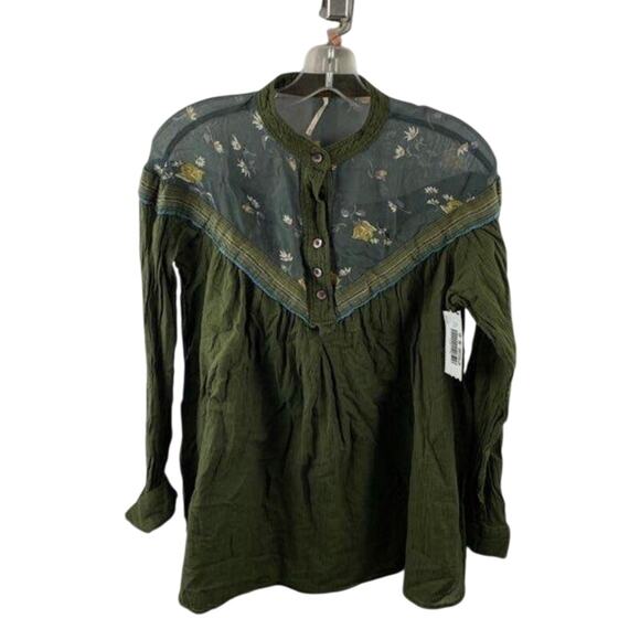 Free People / Hearts & Colors Printed Top / sz xs - Picture 4 of 6